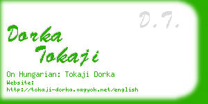 dorka tokaji business card